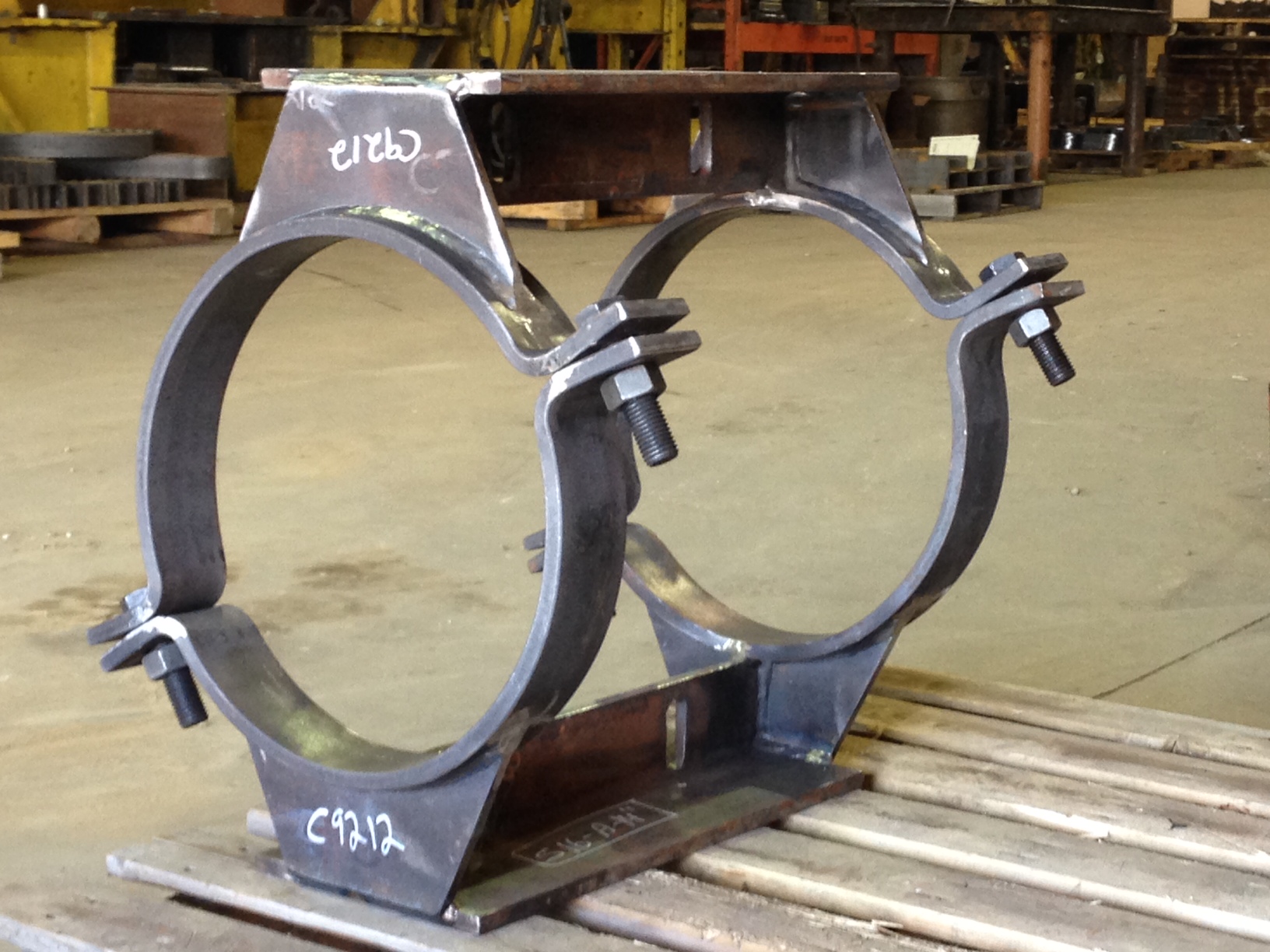 Fabricated clamp assemblies
